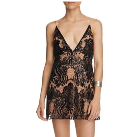 Free People | Dresses | Nwot Free People Sequin Night Shimmer Mini Dress  Size 6 | Poshmark